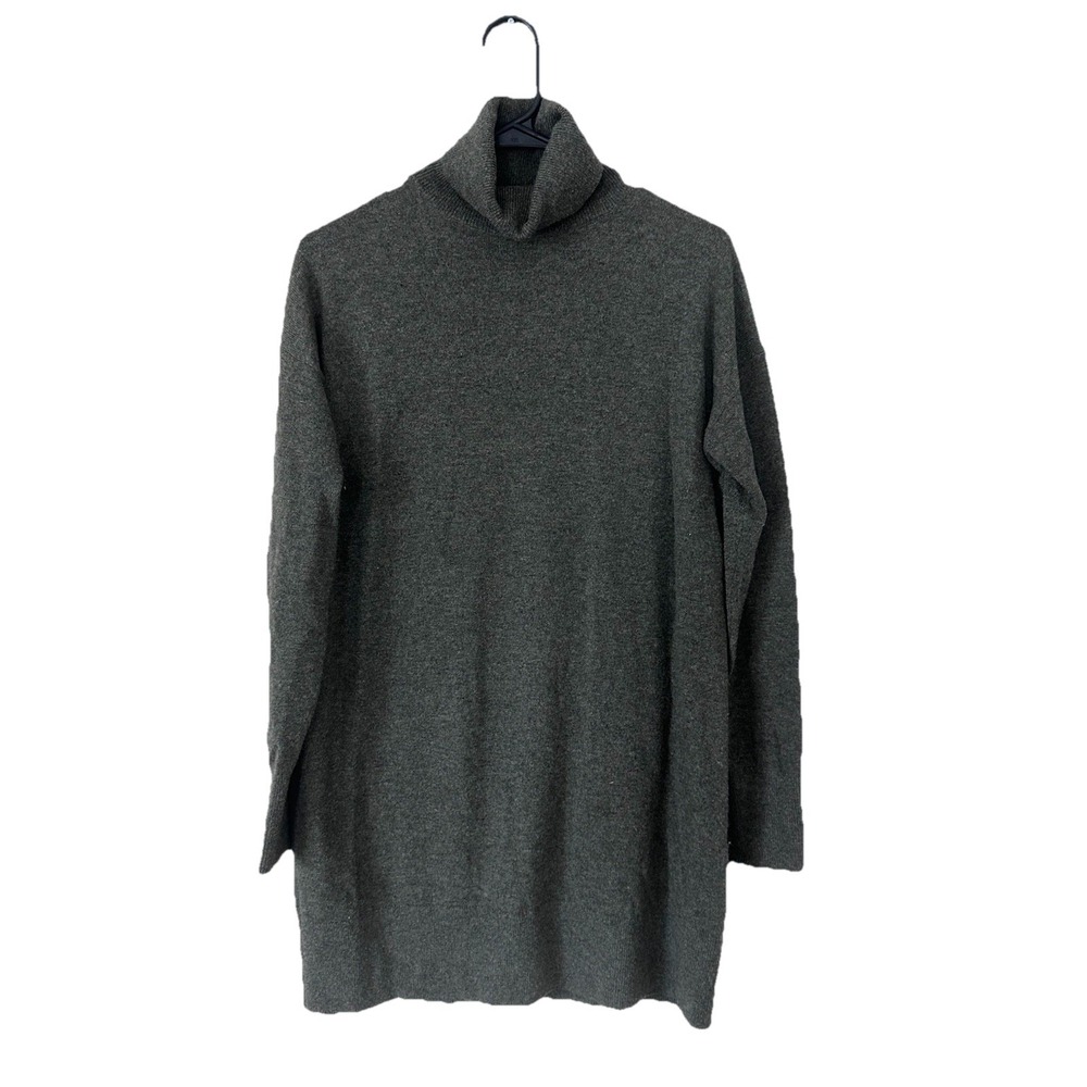 Everlane 100% Cashmere Turtleneck Olive Green Minimalist Cozy Dress Womens SMALL